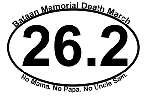 Bataan Memorial Death March Sticker - 26.2 Marathon